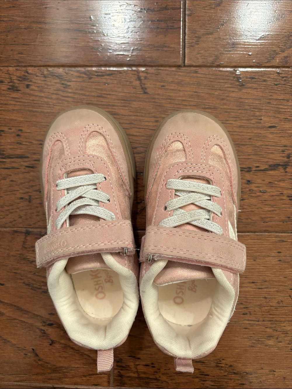 OshKosh B'gosh Dusty Pink Toddler Sneakers with Cream Accents
